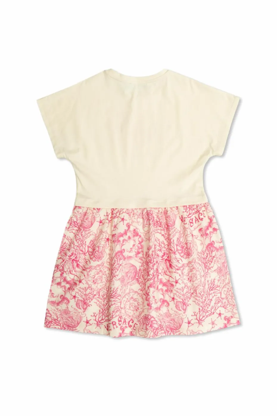 Versace Kids cream Dress with print