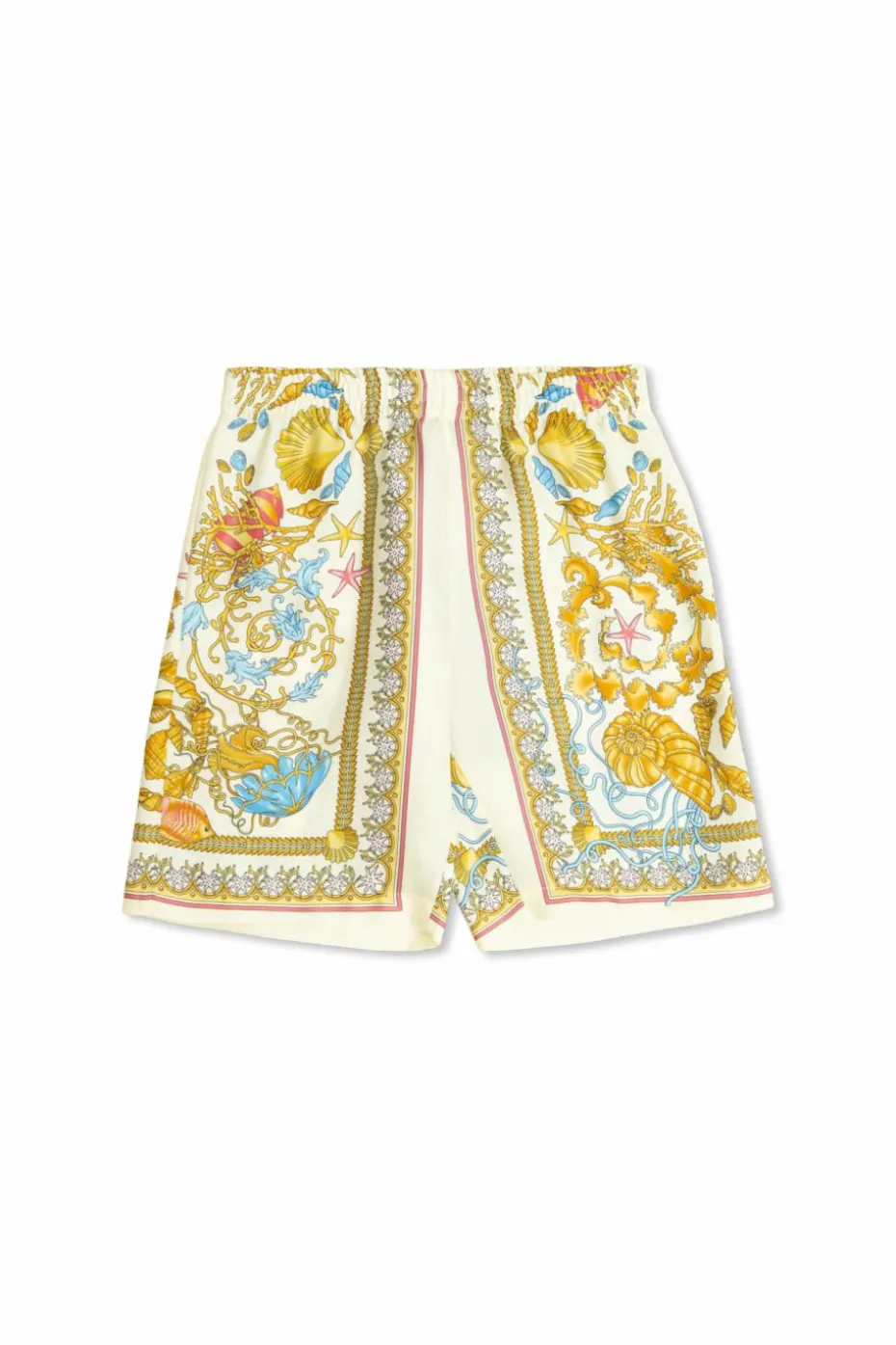 Versace Kids cream Patterned shorts