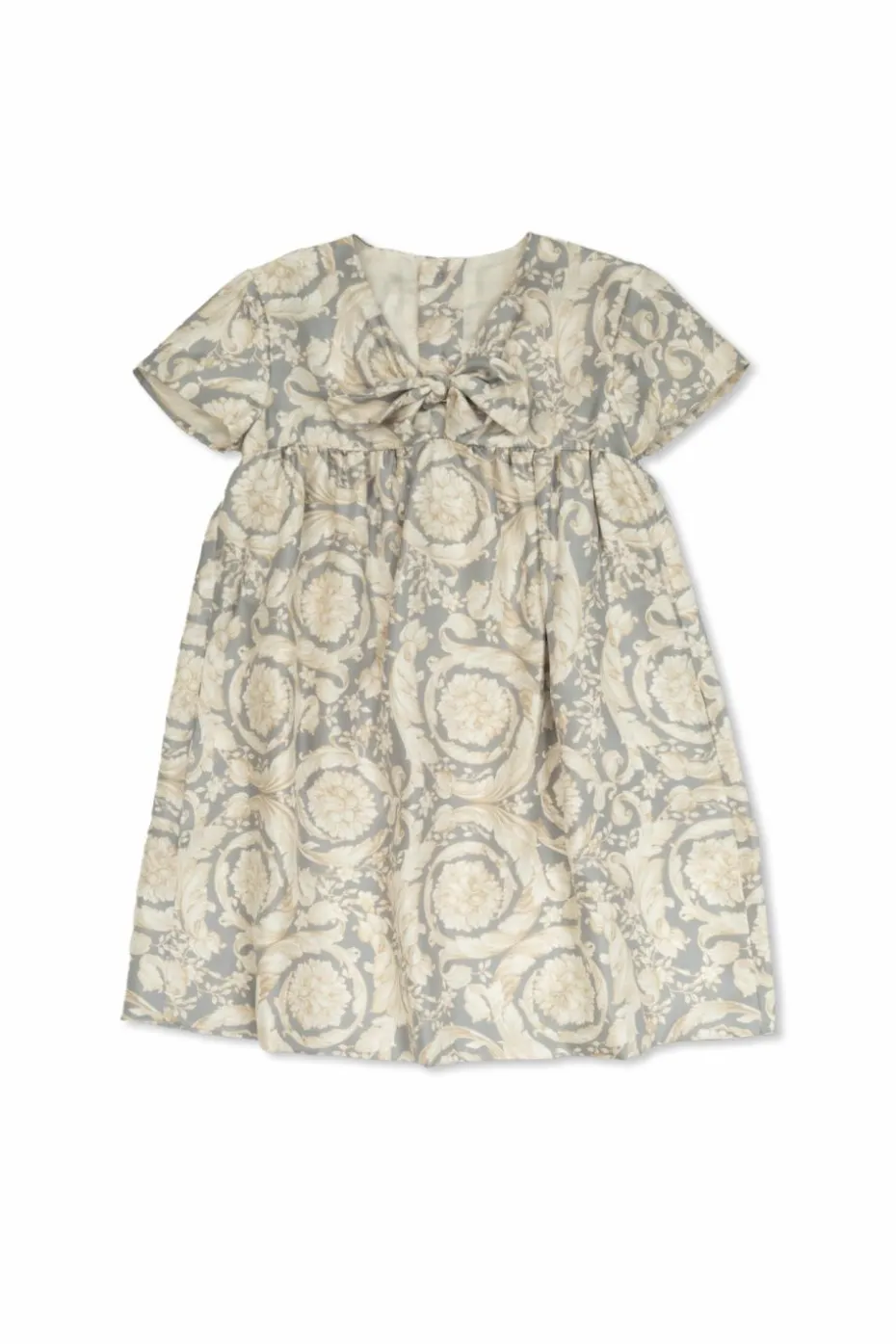 Versace Kids cream Silk dress