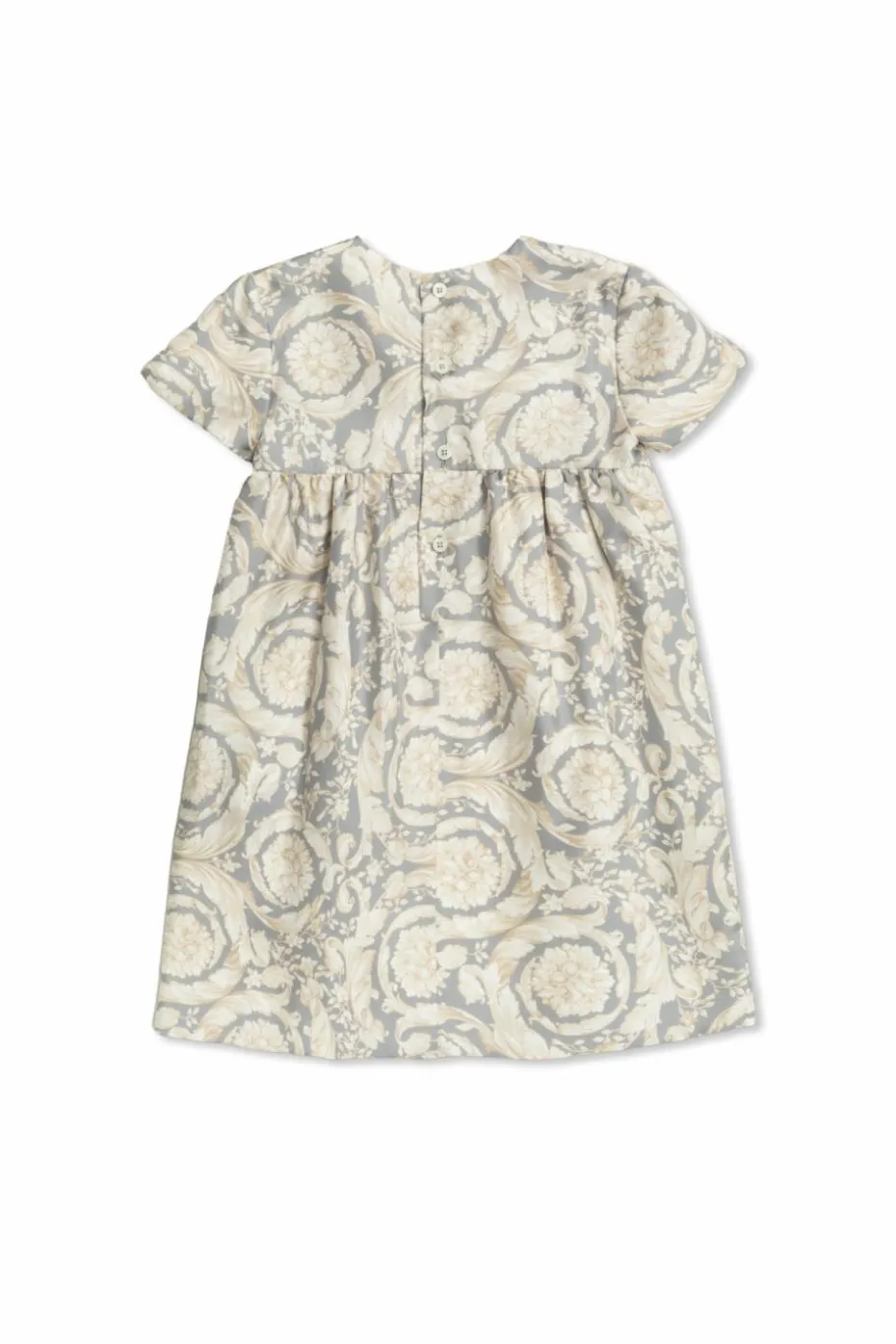Versace Kids cream Silk dress