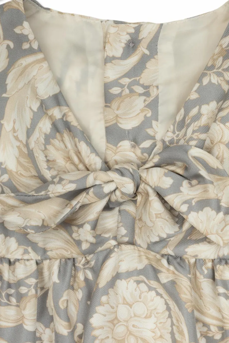 Versace Kids cream Silk dress