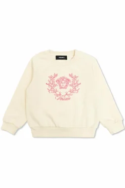 Versace Kids cream Sweatshirt with logo