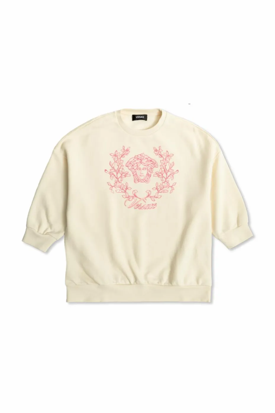 Versace Kids cream Sweatshirt with a print of the characteristic head of Medusa