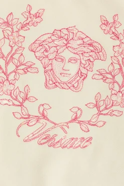 Versace Kids cream Sweatshirt with a print of the characteristic head of Medusa