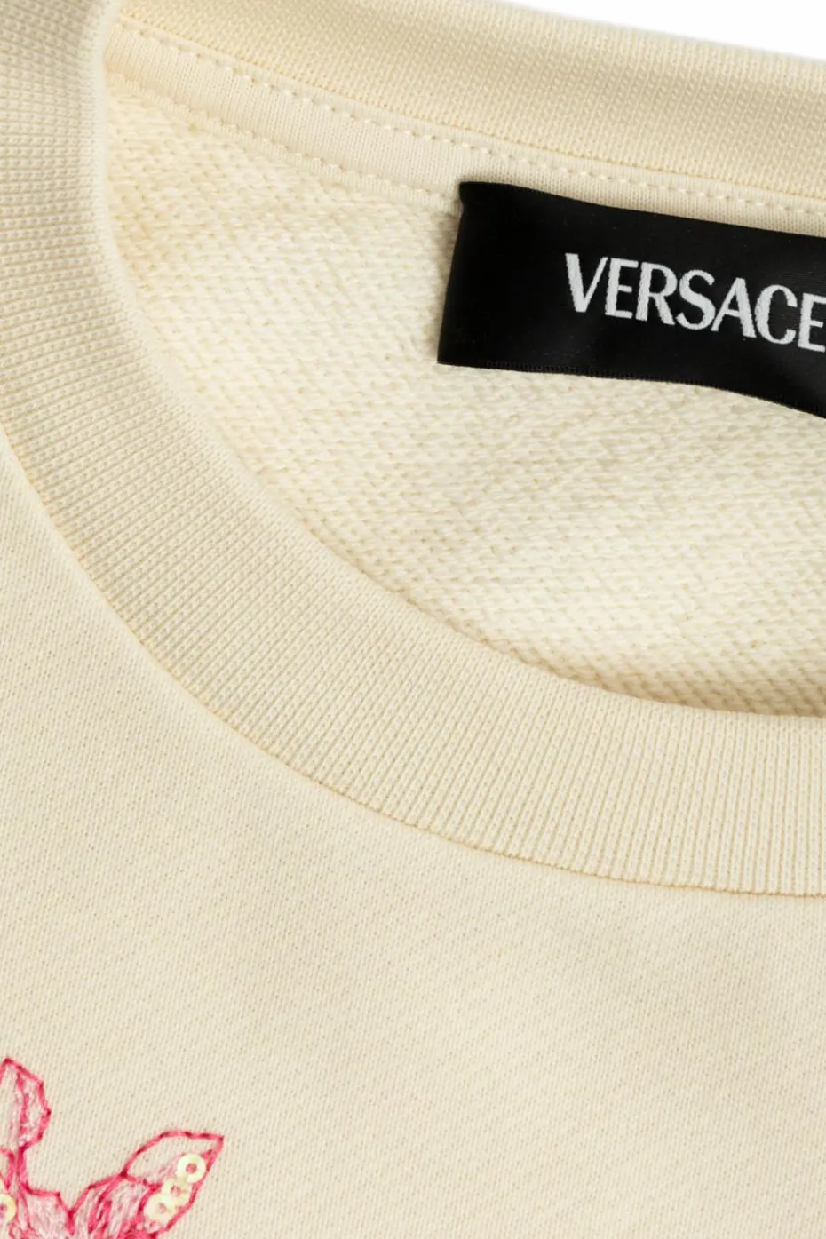 Versace Kids cream Sweatshirt with a print of the characteristic head of Medusa