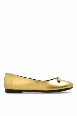 Versace Kids GOLD Leather ballet flats