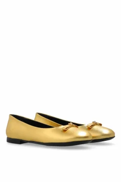 Versace Kids GOLD Leather ballet flats