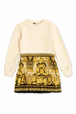 Versace Kids MULTICOLOUR Dress with a pleated skirt