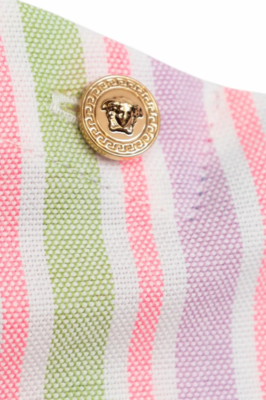 Versace Kids MULTICOLOUR Cropped top with striped pattern