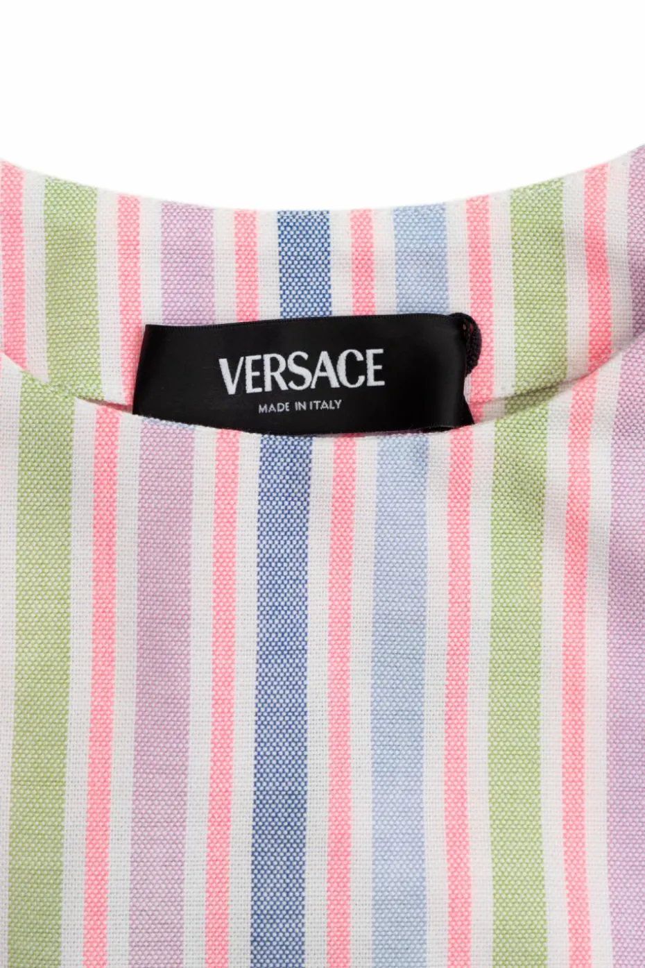 Versace Kids MULTICOLOUR Cropped top with striped pattern