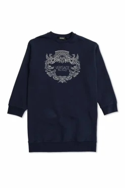 Versace Kids NAVY BLUE Dress with logo