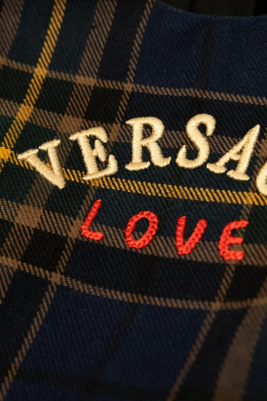 Versace Kids NAVY BLUE Dress with check pattern