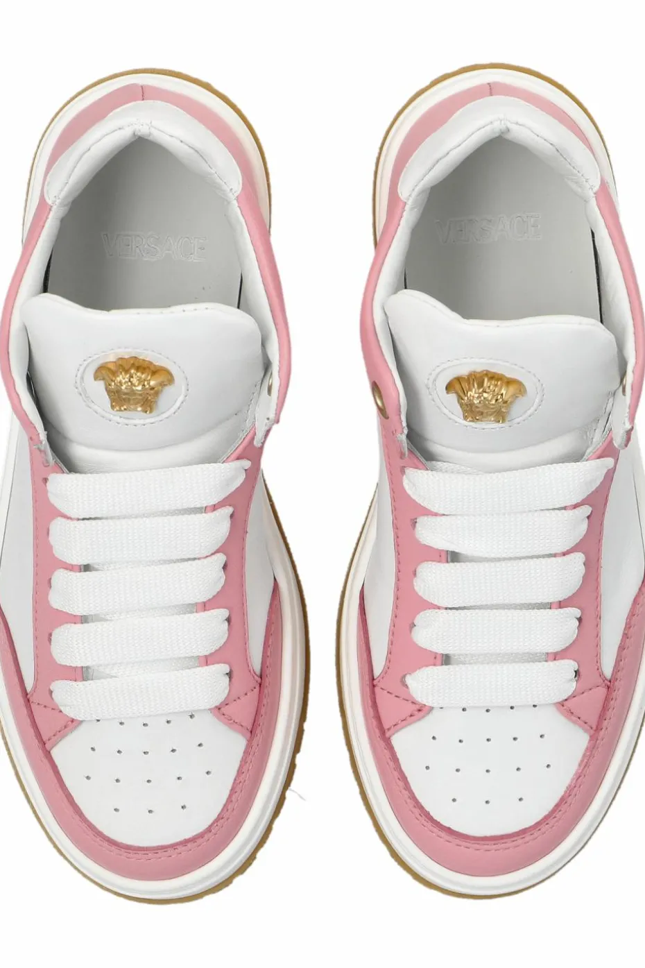 Versace Kids PINK Leather sneakers