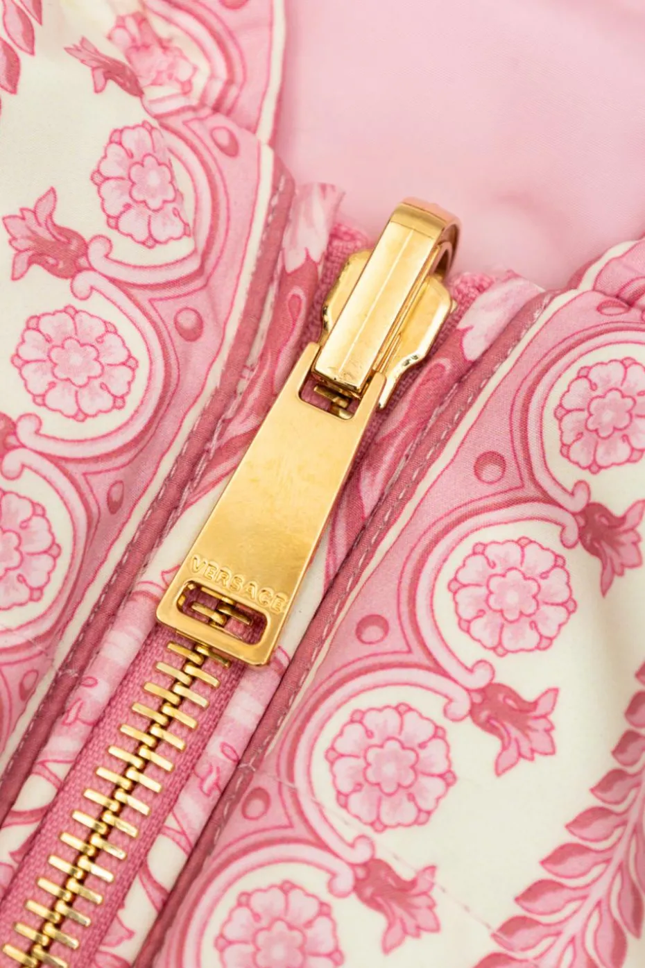 Versace Kids PINK Reversible jacket with hood