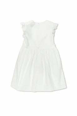 Versace Kids WHITE Cotton dress with openwork pattern