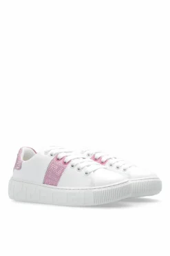 Versace Kids WHITE Sneakers with sparkling crystals