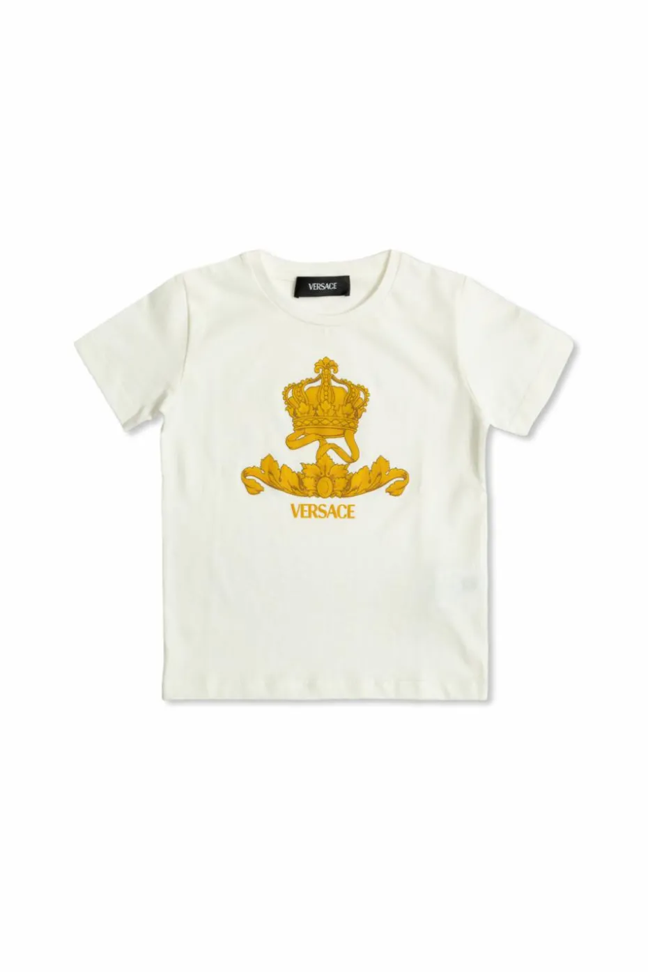 Versace Kids WHITE T-shirt with a print of the characteristic head of "Medusa"