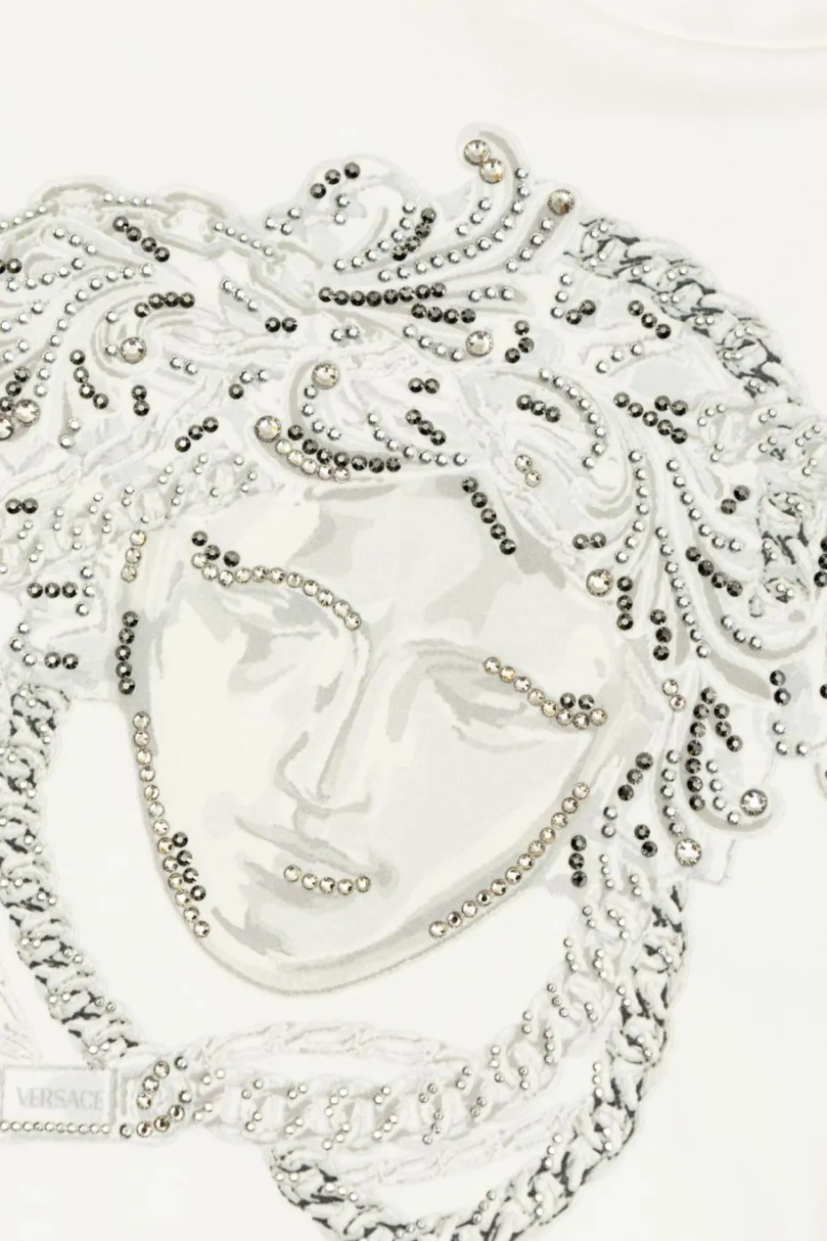 Versace Kids WHITE T-shirt with shimmering appliqués