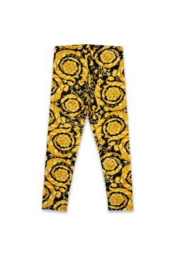 Versace Kids YELLOW Patterned leggings