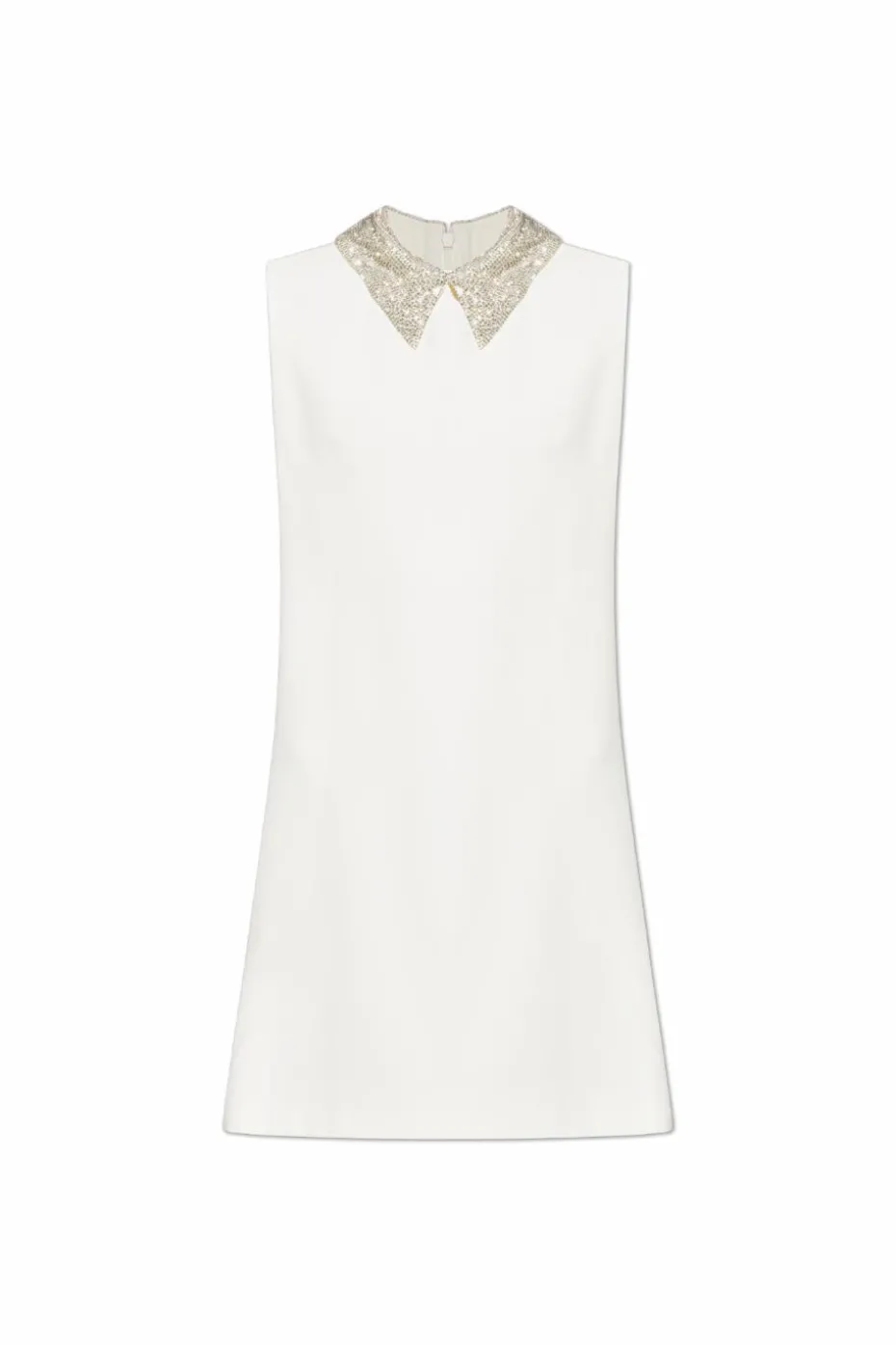 Versace light blue Dress with shimmering embellishments on the collar