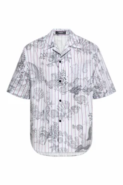 Versace light blue Printed shirt