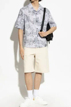 Versace light blue Printed shirt