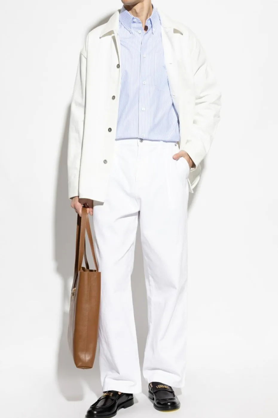 Versace light blue Shirt with Pocket