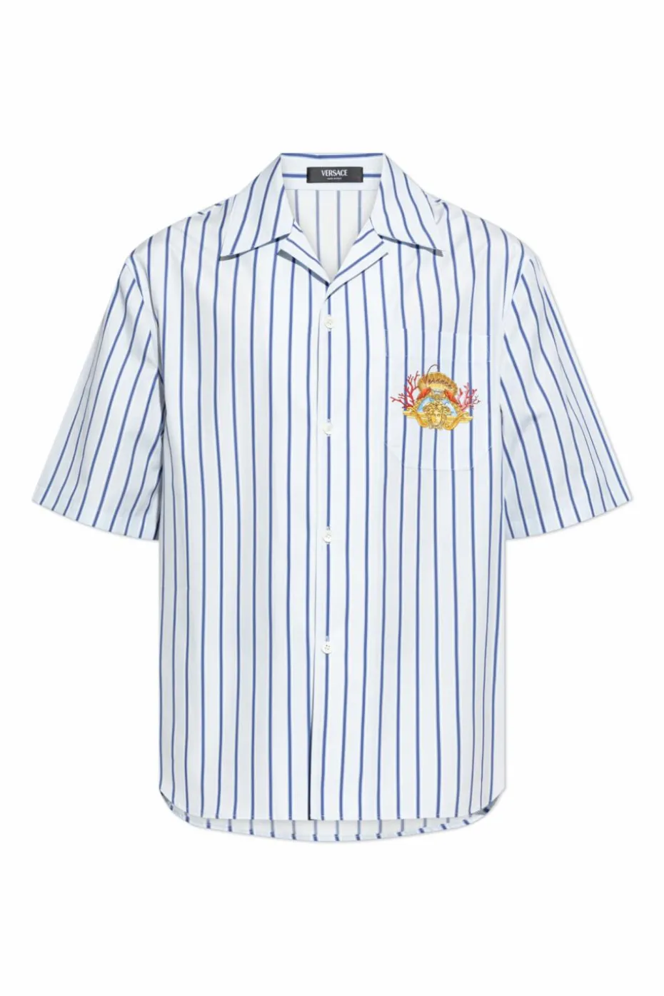 Versace light blue Striped pattern shirt