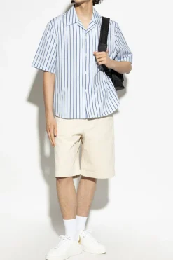 Versace light blue Striped pattern shirt