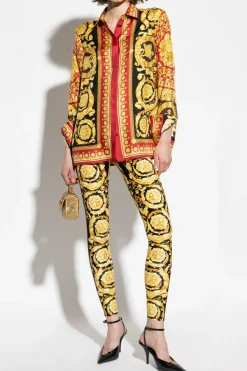 Versace MULTICOLOUR Silk shirt with "Barocco" print