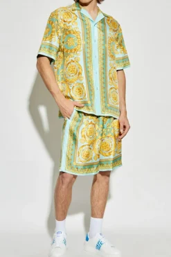 Versace MULTICOLOUR Silk shirt with short sleeves