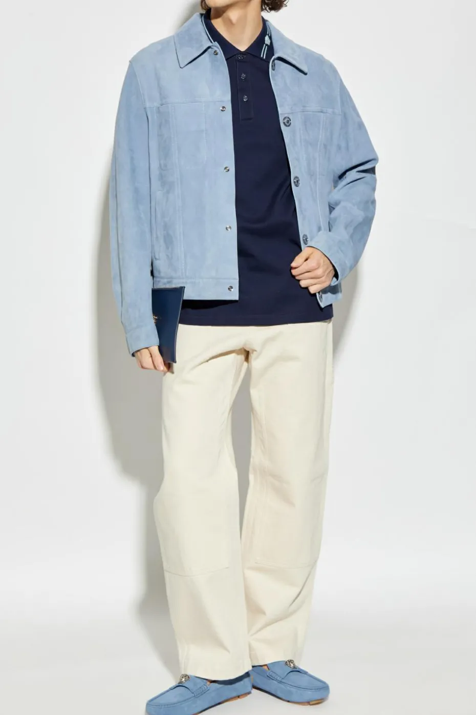 Versace NAVY BLUE Cotton polo