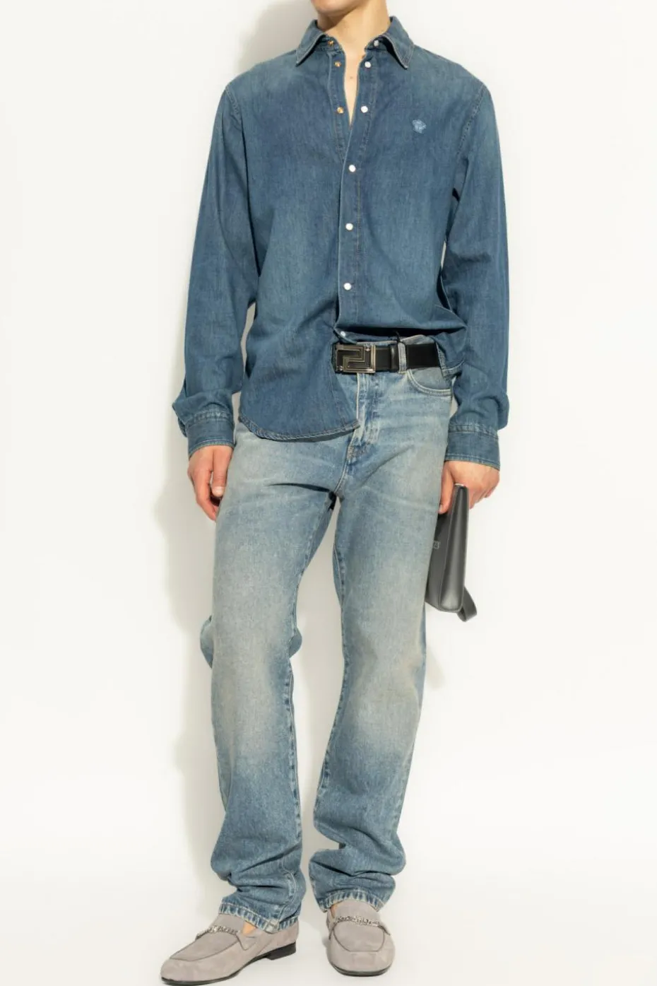 Versace NAVY BLUE Denim shirt