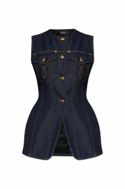 Versace NAVY BLUE Denim vest