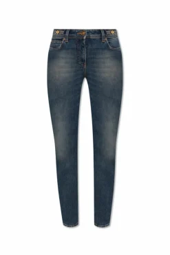 Versace NAVY BLUE Jeans with tapered legs