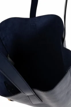 Versace NAVY BLUE Leather 'shopper' bag