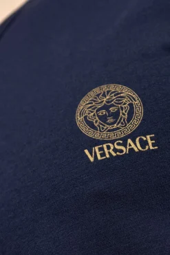 Versace NAVY BLUE Lingerie T-shirt with V-neck