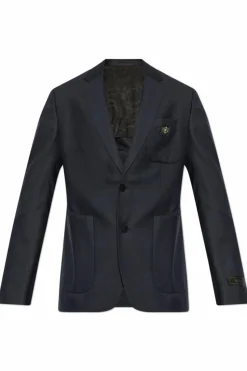Versace NAVY BLUE Wool blazer