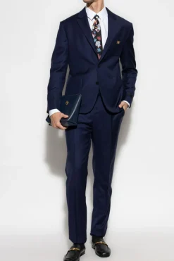 Versace NAVY BLUE Wool blazer