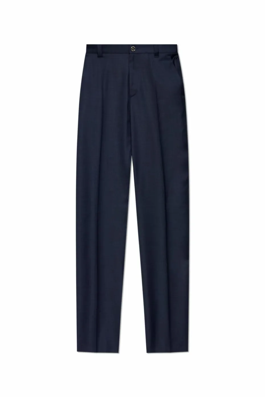 Versace NAVY BLUE Wool pants with crease