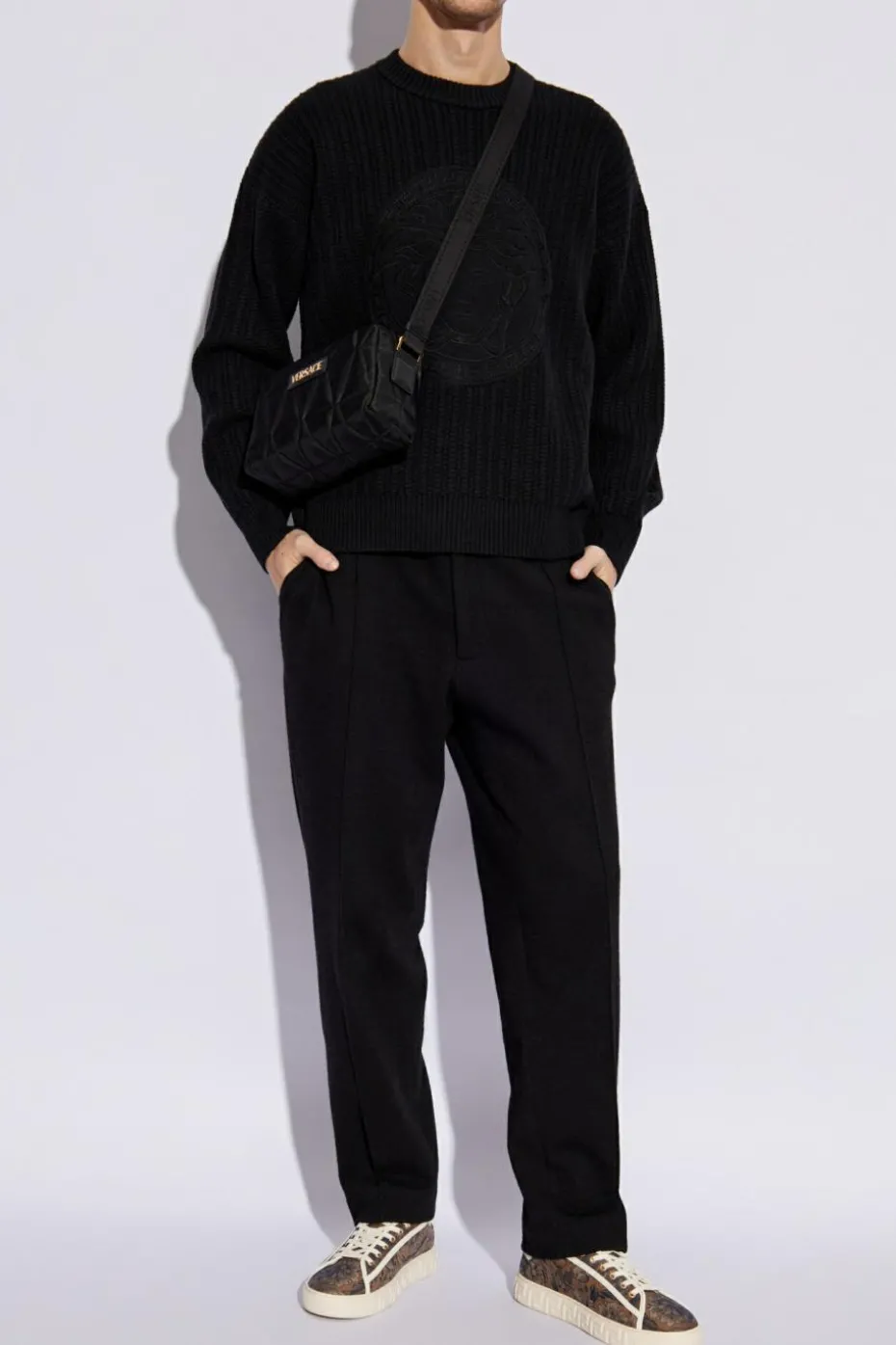 Versace NAVY BLUE Wool sweater