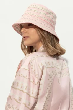 Versace PINK Hat with Versace Treasure print