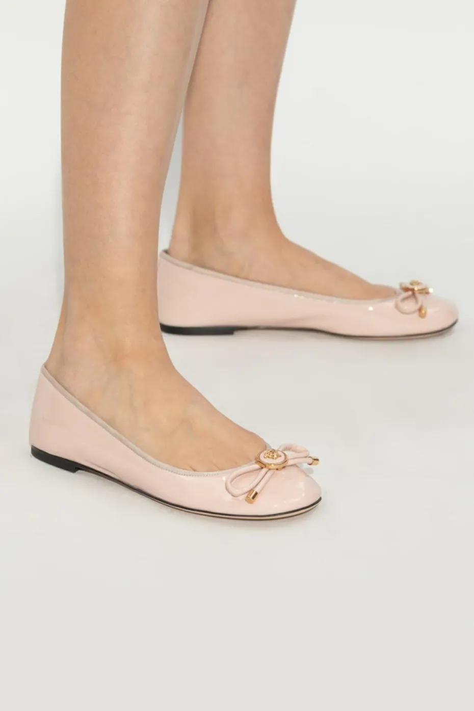 Versace PINK Leather Ballet Flats