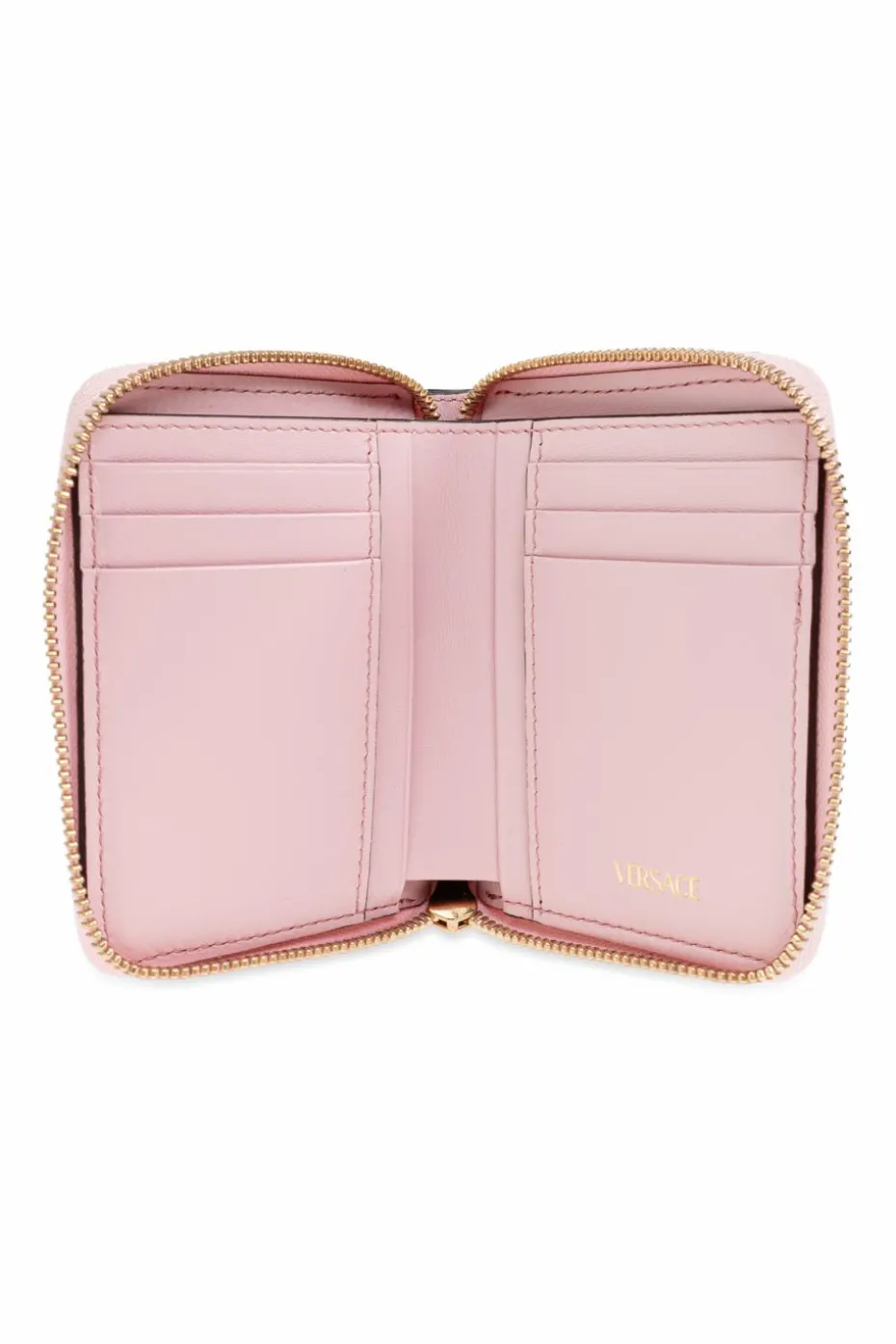 Versace PINK Leather wallet with logo