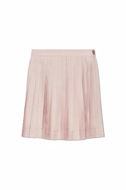 Versace PINK Pleated silk skirt