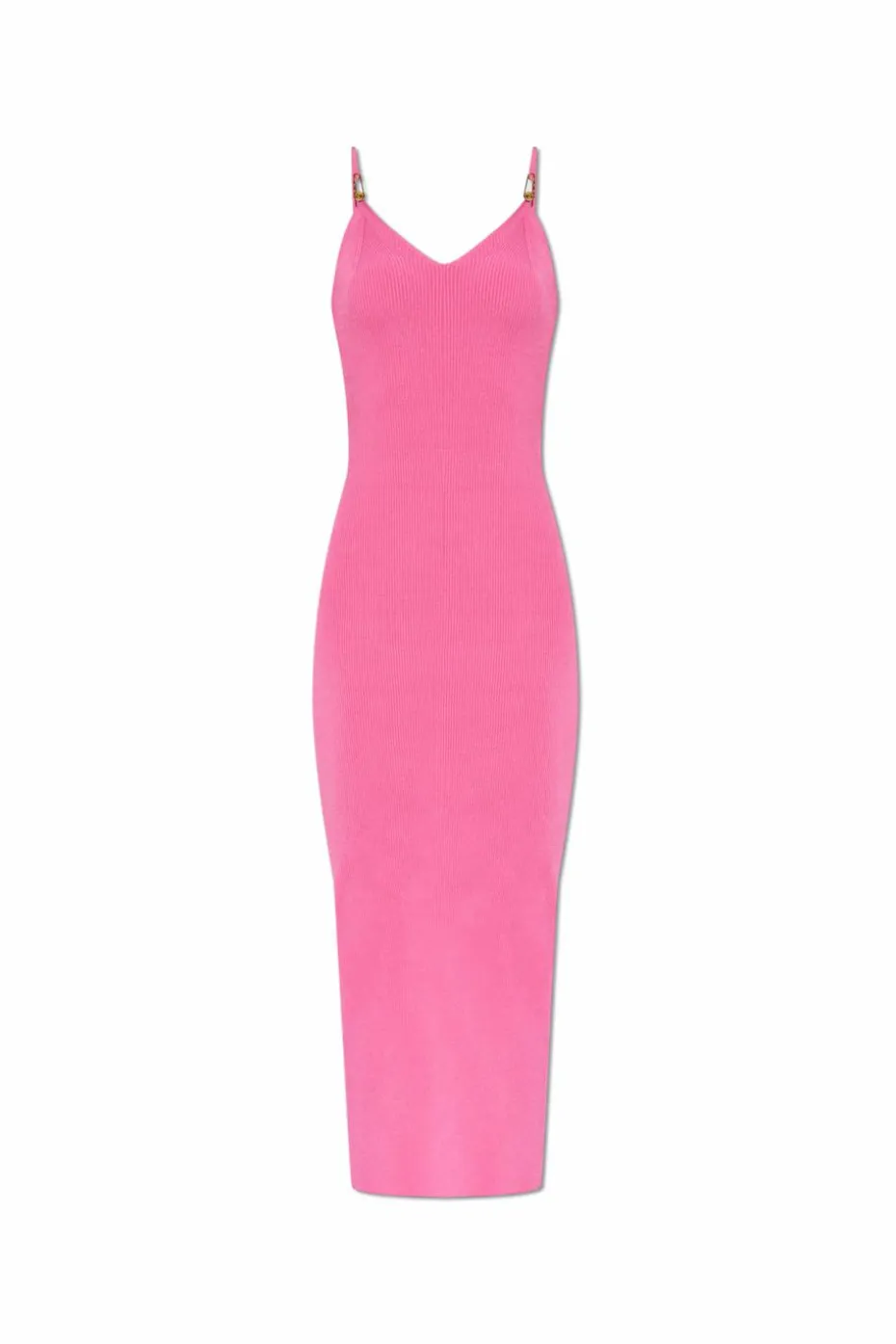 Versace PINK Ribbed spaghetti strap dress