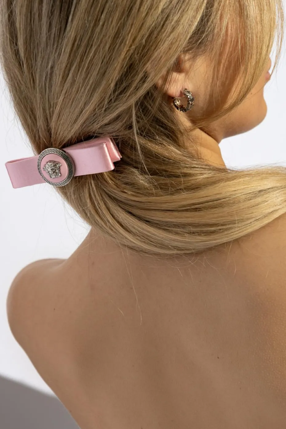 Versace PINK Satin hair clip