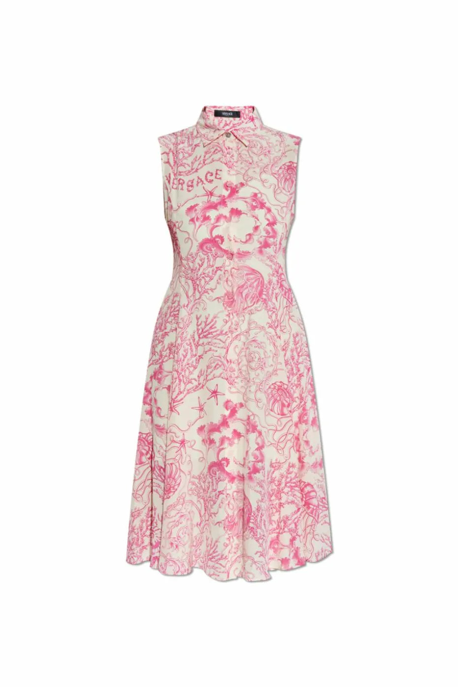 Versace PINK Silk dress with print