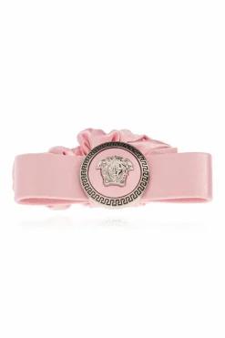 Versace PINK Silk hair scrunchie