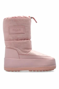Versace PINK Snow boots with Barocco pattern